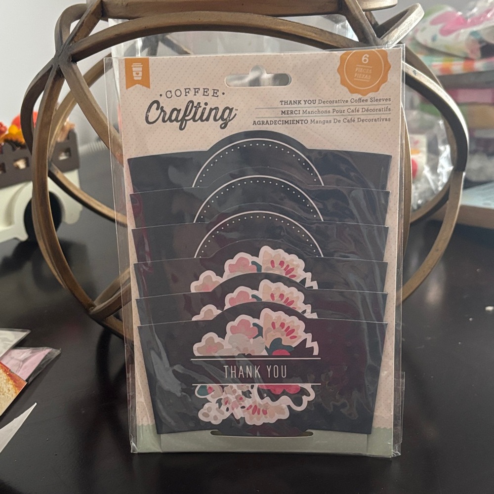 Coffee Crafting Decorative Coffee Sleeves - Black and Pink